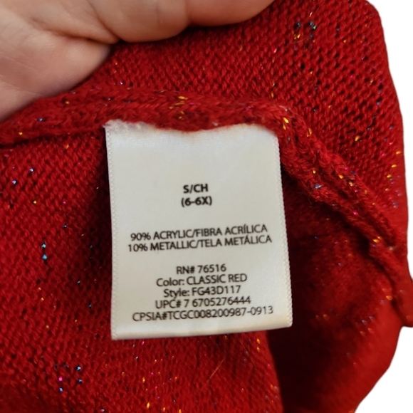 Faded Glory Red Glutter Sweater Dress - Picture 6 of 7